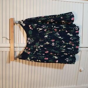 Loft, Size 0, Pleated Floral, Skirt, Lightly Used